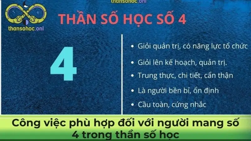 Công việc phù hợp đối với người mang số 4 trong thần số học